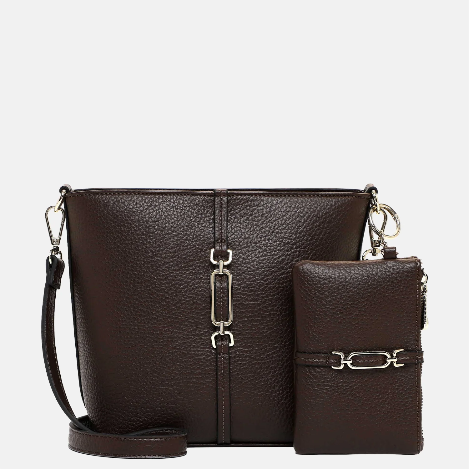 Emily & Noah Lewe crossbody tas brown bij Duifhuizen