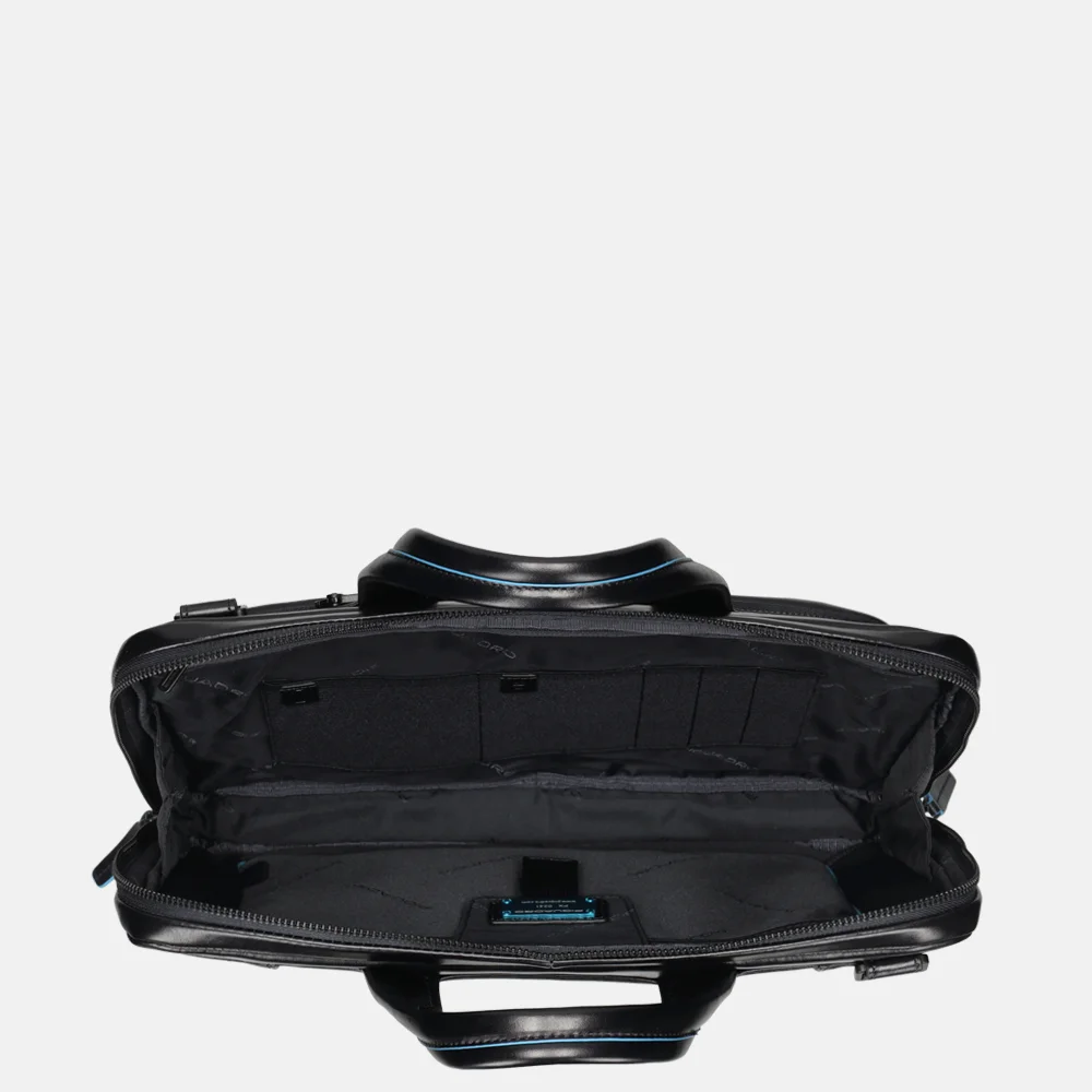 Piquadro laptoptas 14 inch blue bij Duifhuizen