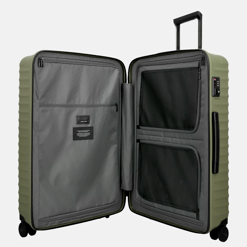 Titan Upgrade reiskoffer 75 cm forest green bij Duifhuizen