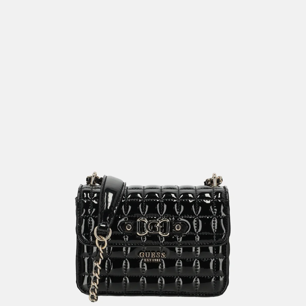 Guess Nadira mini flap crossbody tas black
