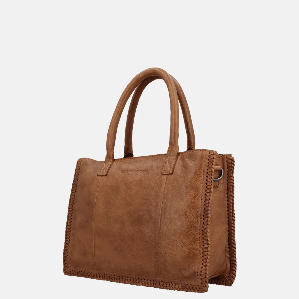 Hide & Stitches Country handtas M camel bij Duifhuizen