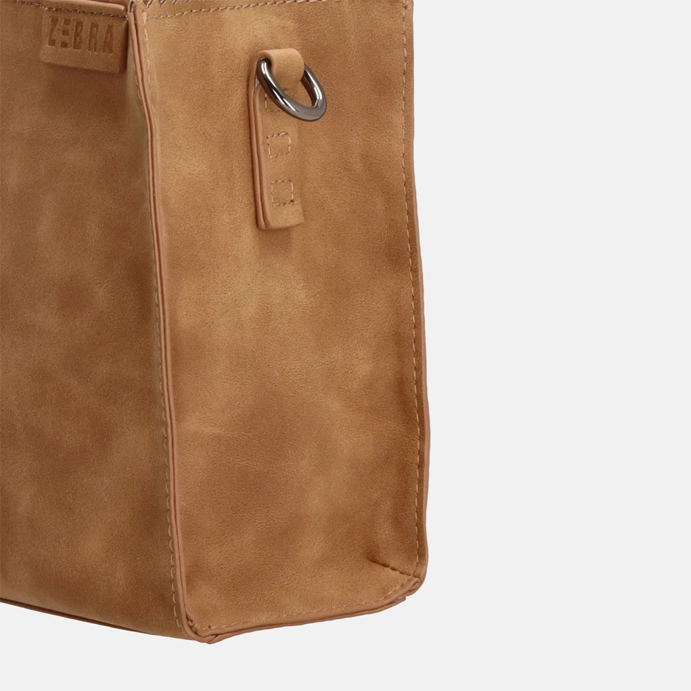 Zebra Trends crossbody tas camel bij Duifhuizen