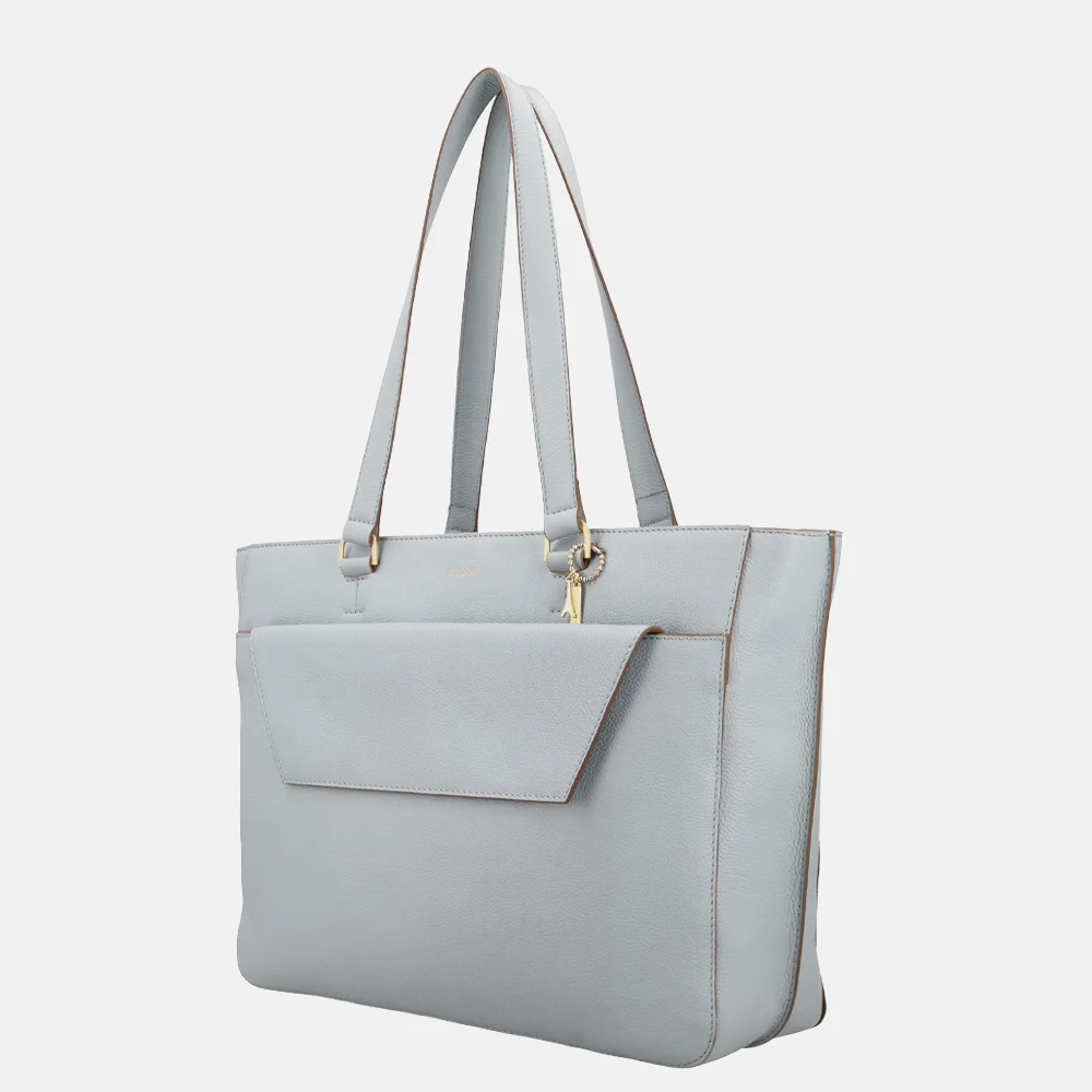 Loulou Essentiels Celine shopper 15.6 inch blue aura bij Duifhuizen
