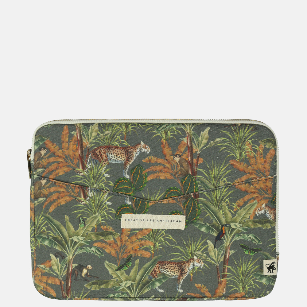 Creative Lab Amsterdam laptophoes 13/14 inch mighty jungle bij Duifhuizen