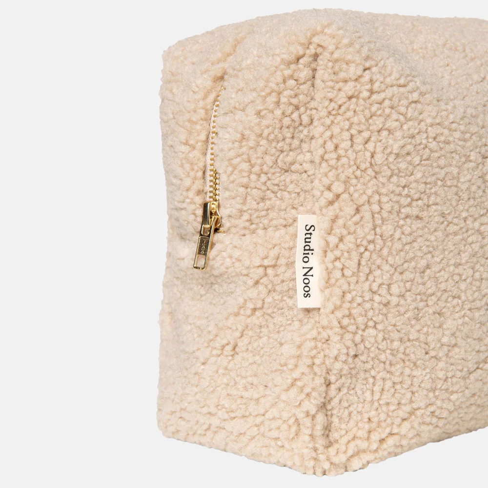 Studio Noos Teddy toilettas L ecru bij Duifhuizen