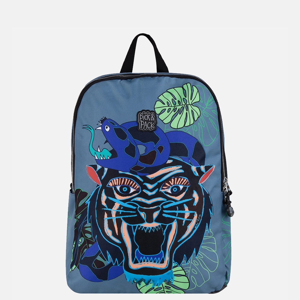 Pick & Pack Dangerous Cat kinderrugzak L jeansblue bij Duifhuizen