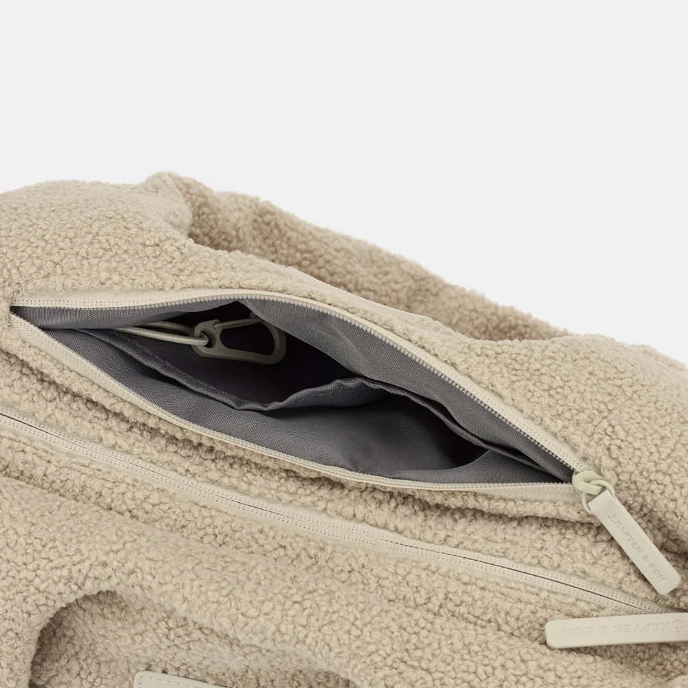 Kapten & Son Skara shopper sandstone fleece bij Duifhuizen