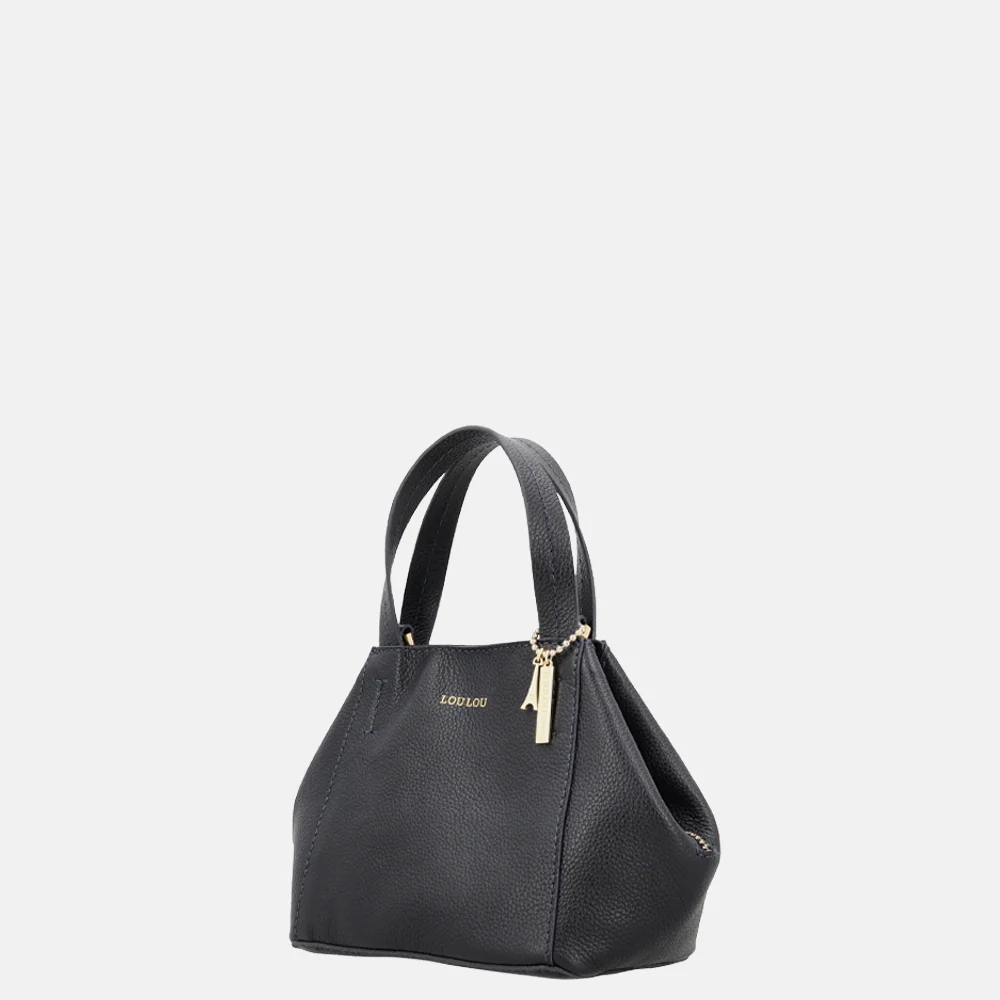 Loulou Essentiels Elodie handtas dark navy bij Duifhuizen