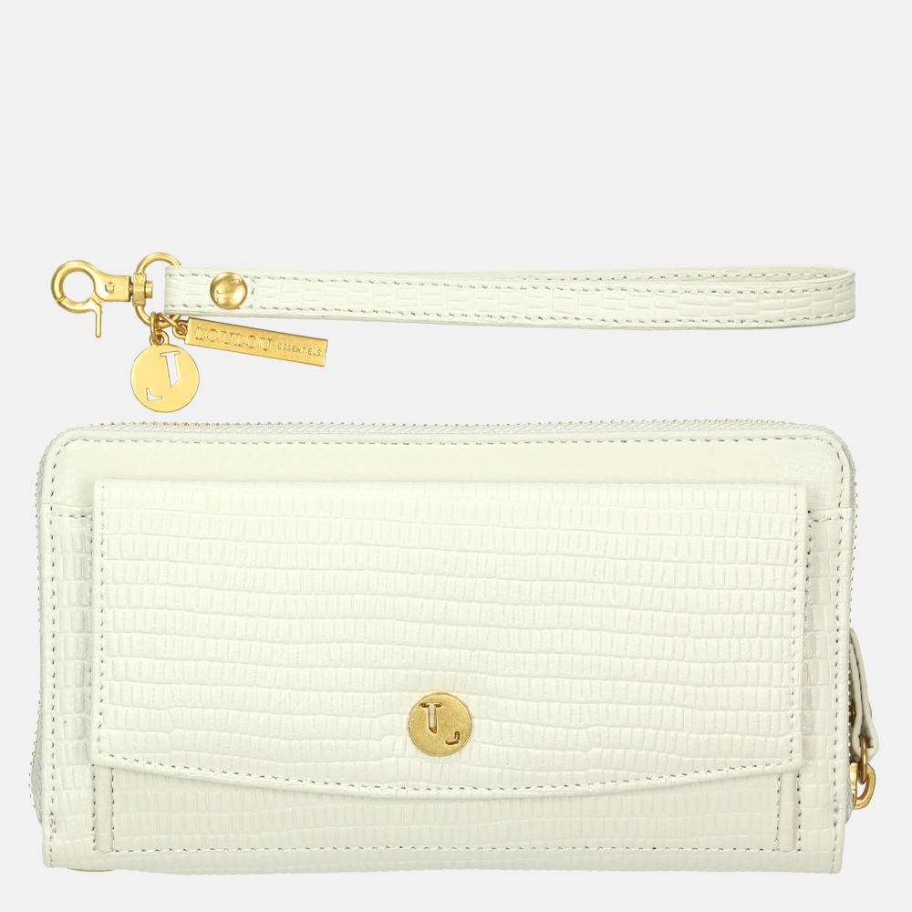 Loulou Essentiels Coachella SLB portemonnee cream bij Duifhuizen
