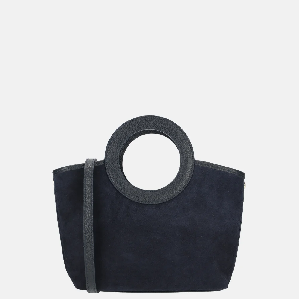 Charm London handtas suede donkerblauw