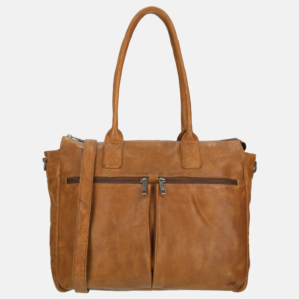 Bear Design laptop shopper 15 inch cognac