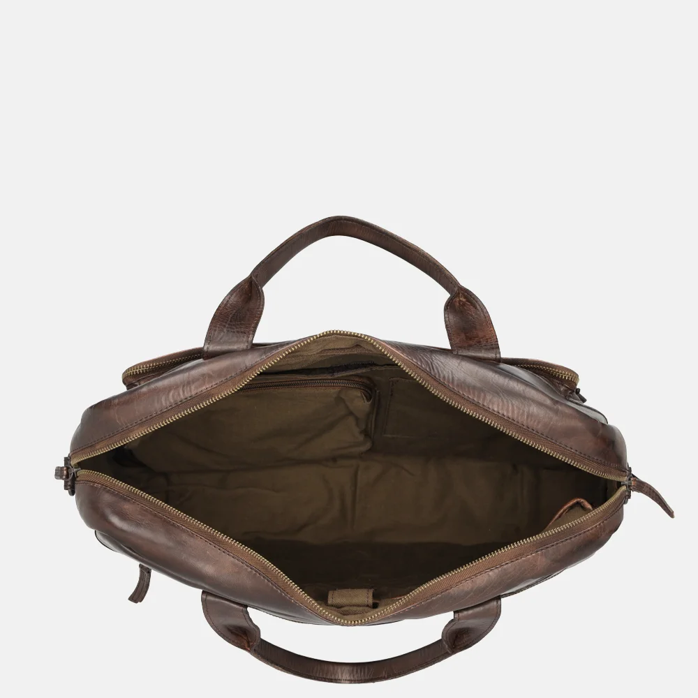 Bear Design Dani A4tas laptoptas 17 inch donkerbruin bij Duifhuizen