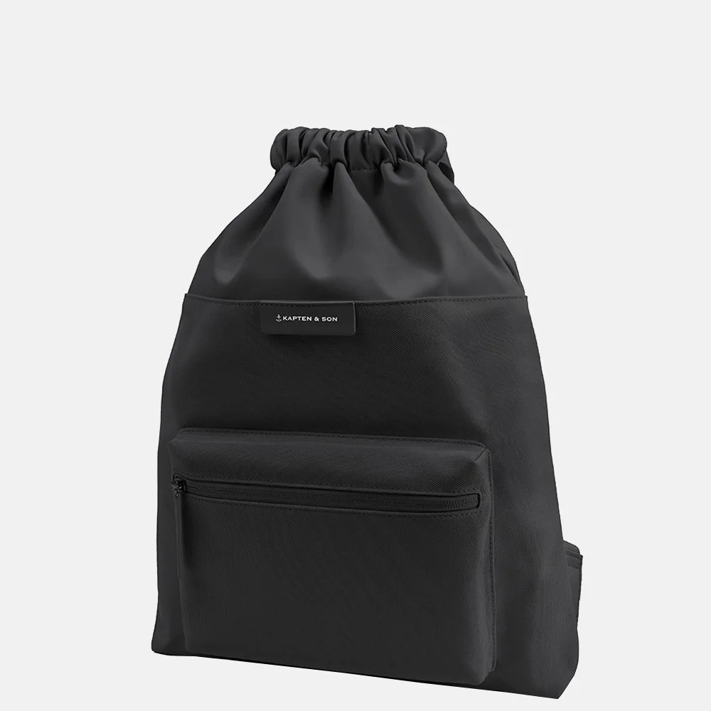 Kapten & Son Storberg rugzak all black bij Duifhuizen