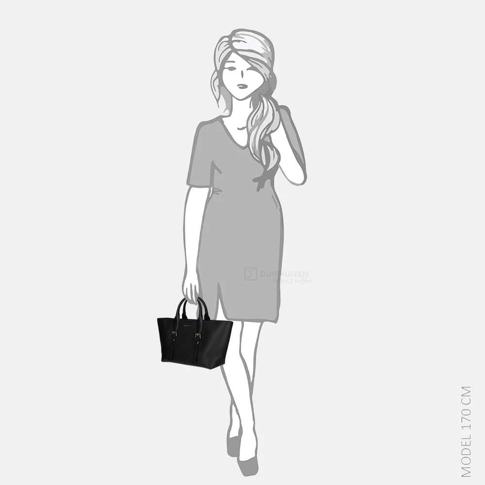 Michael Kors Moore satchel handtas S black bij Duifhuizen