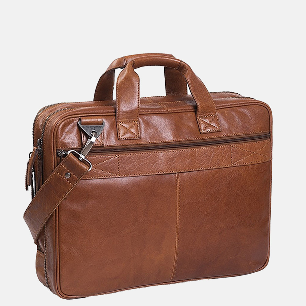 Chesterfield Manuel laptoptas 15.4 inch cognac bij Duifhuizen