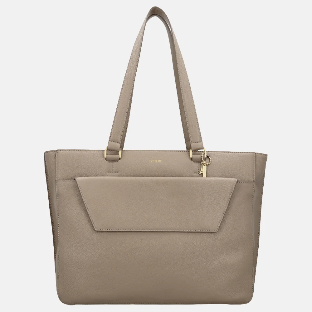 Loulou Essentiels Celine shopper 15.6 inch soft sepia bij Duifhuizen