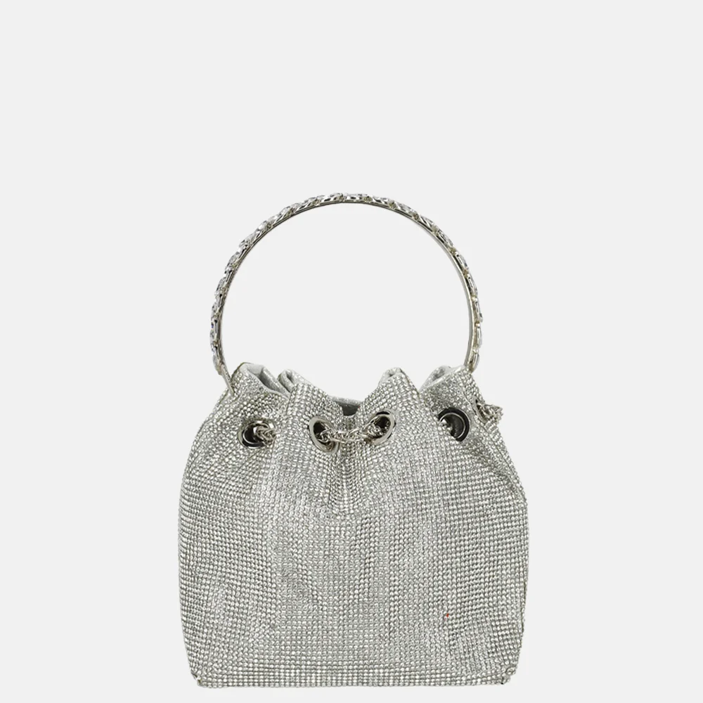 Firenze Reticule strass handtas silver bij Duifhuizen