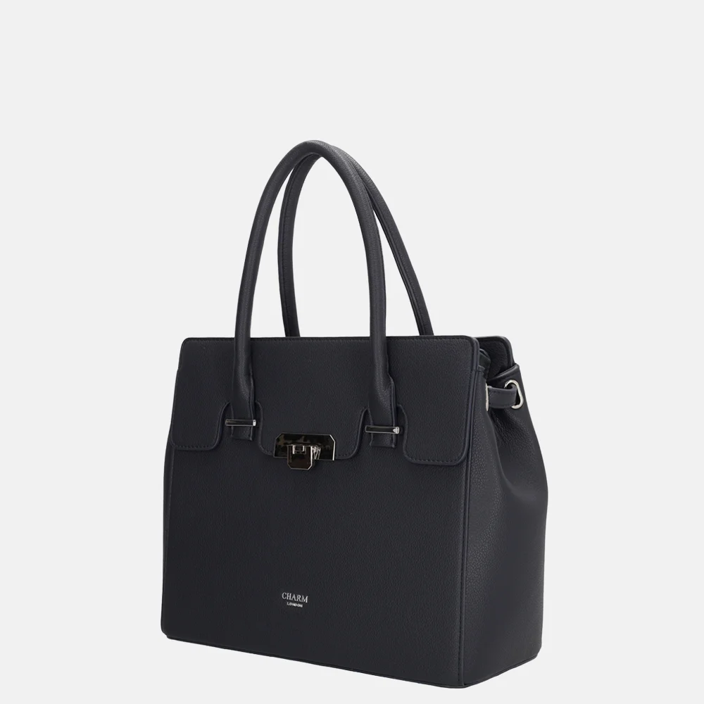 Charm London Soho handtas classic L blauw bij Duifhuizen