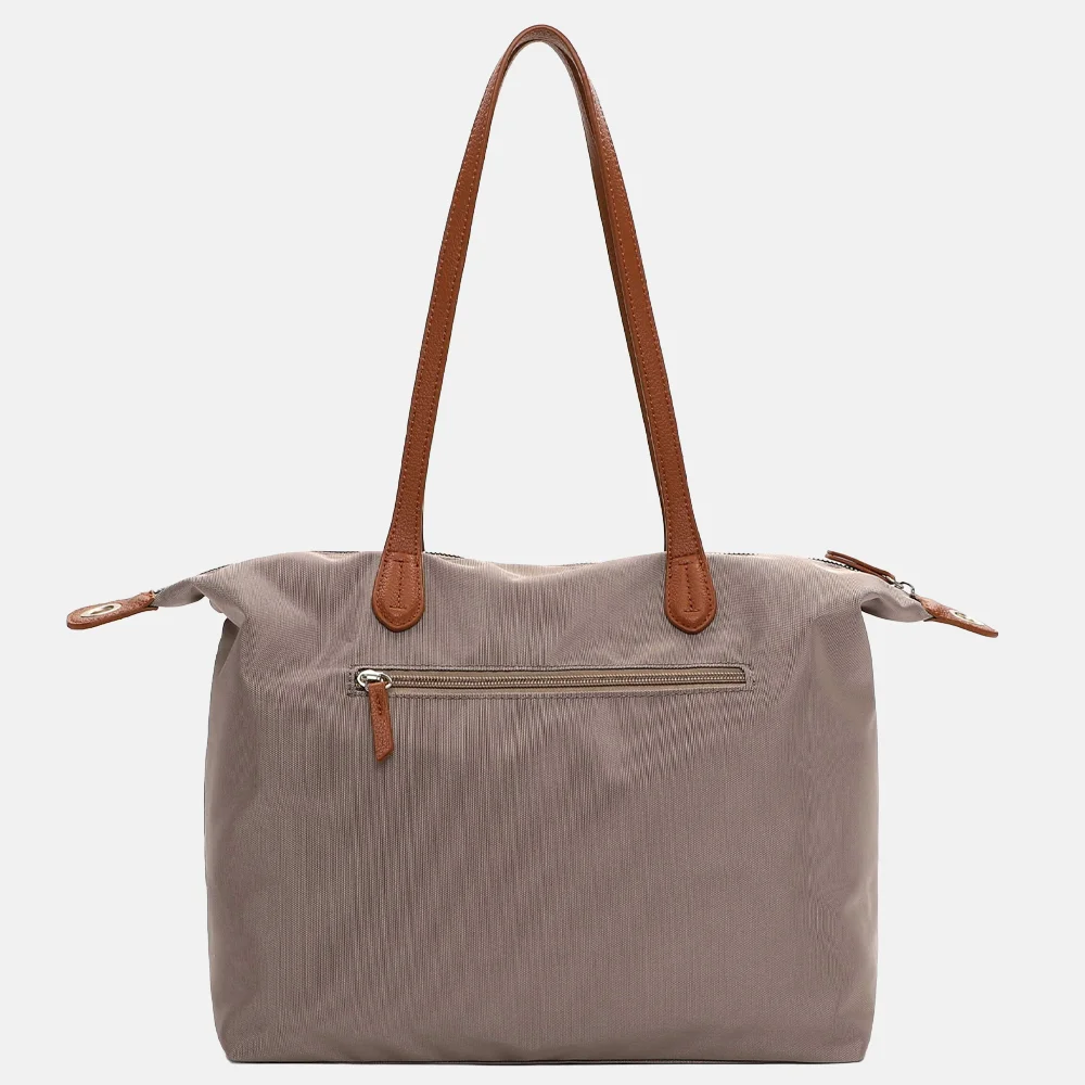 Emily & Noah Jarina shopper taupe bij Duifhuizen