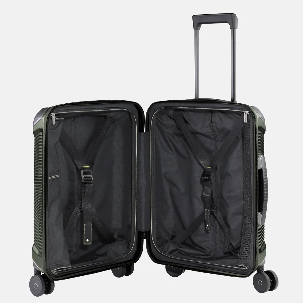 Travelite Millennium handbagage koffer 55 cm pine green bij Duifhuizen