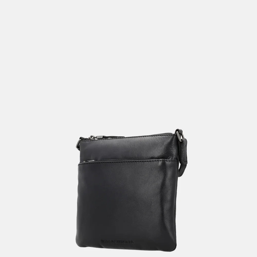 Hide & Stitches Porto crossbody tas zwart bij Duifhuizen