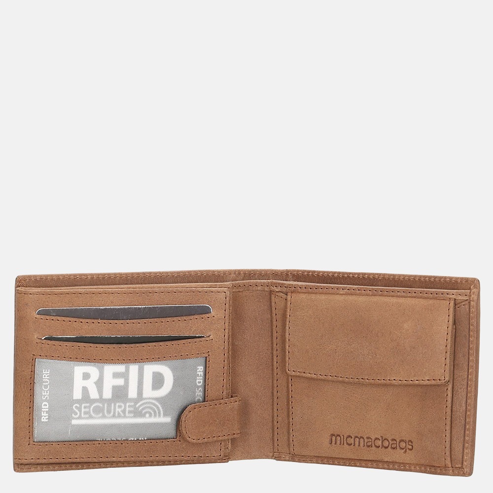 Micmacbags Malmö billfold brown bij Duifhuizen