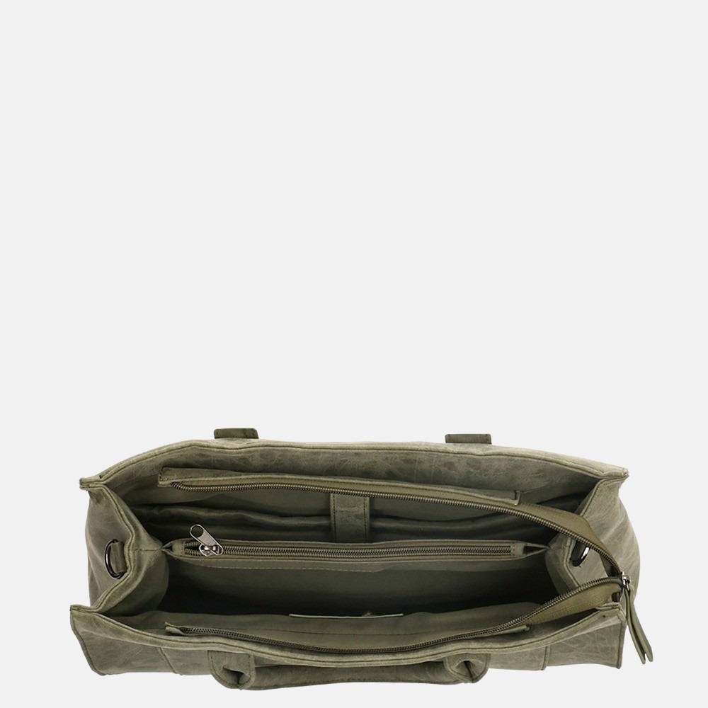 Enrico Benetti Bobbi handtas 14 inch olive bij Duifhuizen