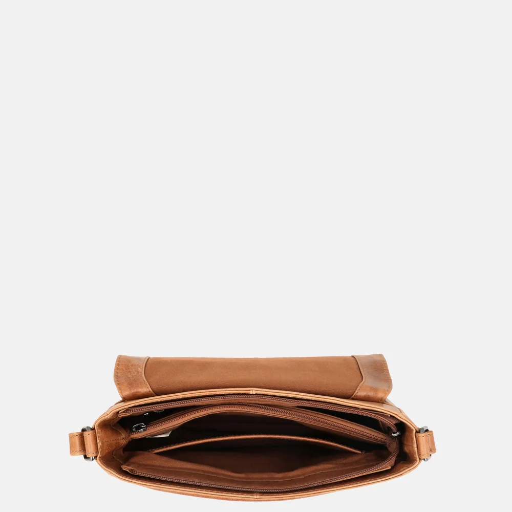 Hide & Stitches Porto crossbody tas bruin bij Duifhuizen