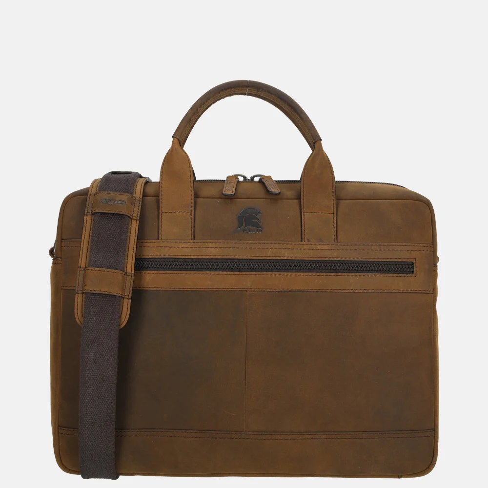 Pylos 59 Hunter laptoptas 16 inch coffee bij Duifhuizen