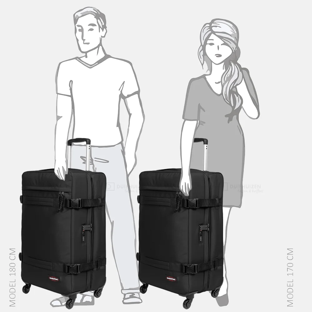 Eastpak Transit'r reistas op wielen XL black bij Duifhuizen