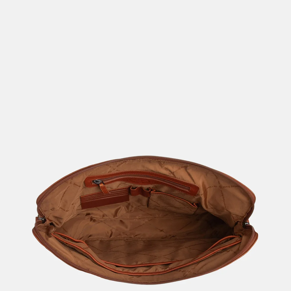 Chesterfield Elvas laptoptas 14 inch cognac bij Duifhuizen