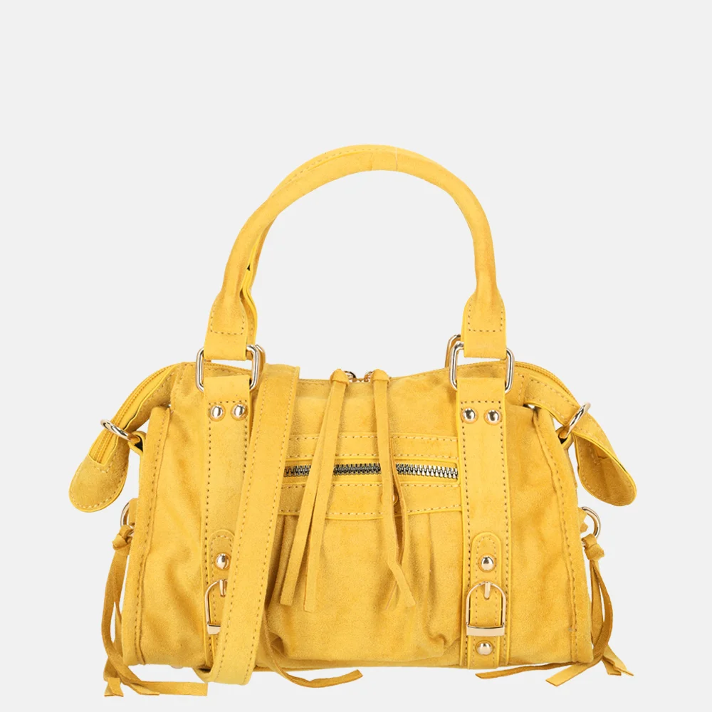 Firenze Suedine handtas franjes S yellow
