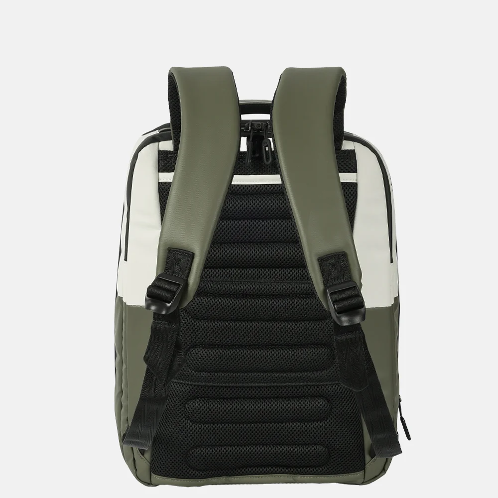 Hedgren Comby laptoprugzak 15.6 inch vaporous grey/olive bij Duifhuizen