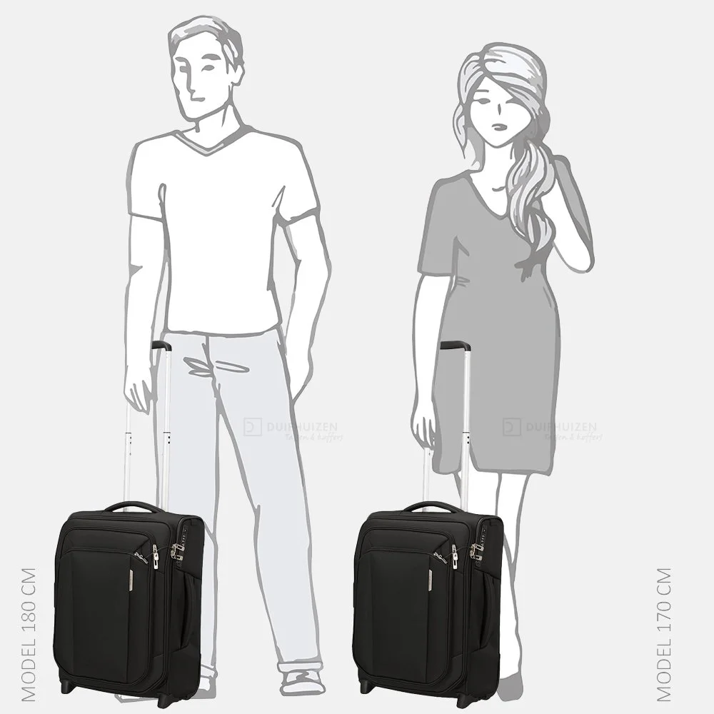 Samsonite Respark upright handbagage koffer 55 cm ozone black bij Duifhuizen