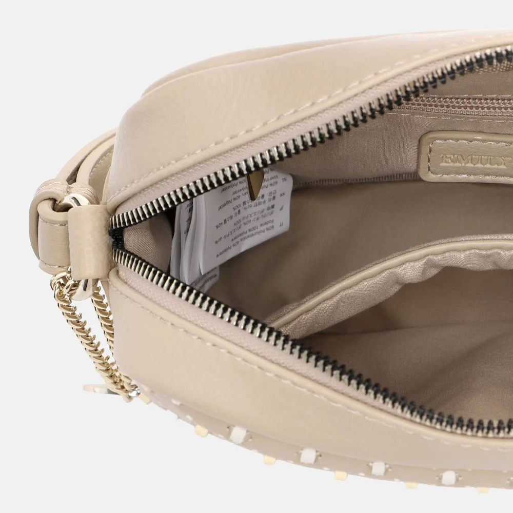 Emily & Noah Josefin crossbody tas light taupe bij Duifhuizen