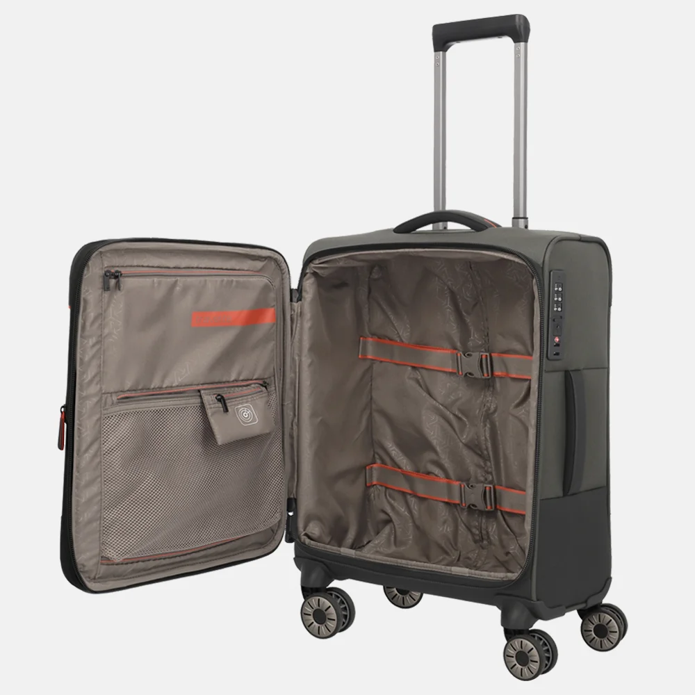 Travelite Crosslite 5.0 handbagage koffer 55 cm olive bij Duifhuizen