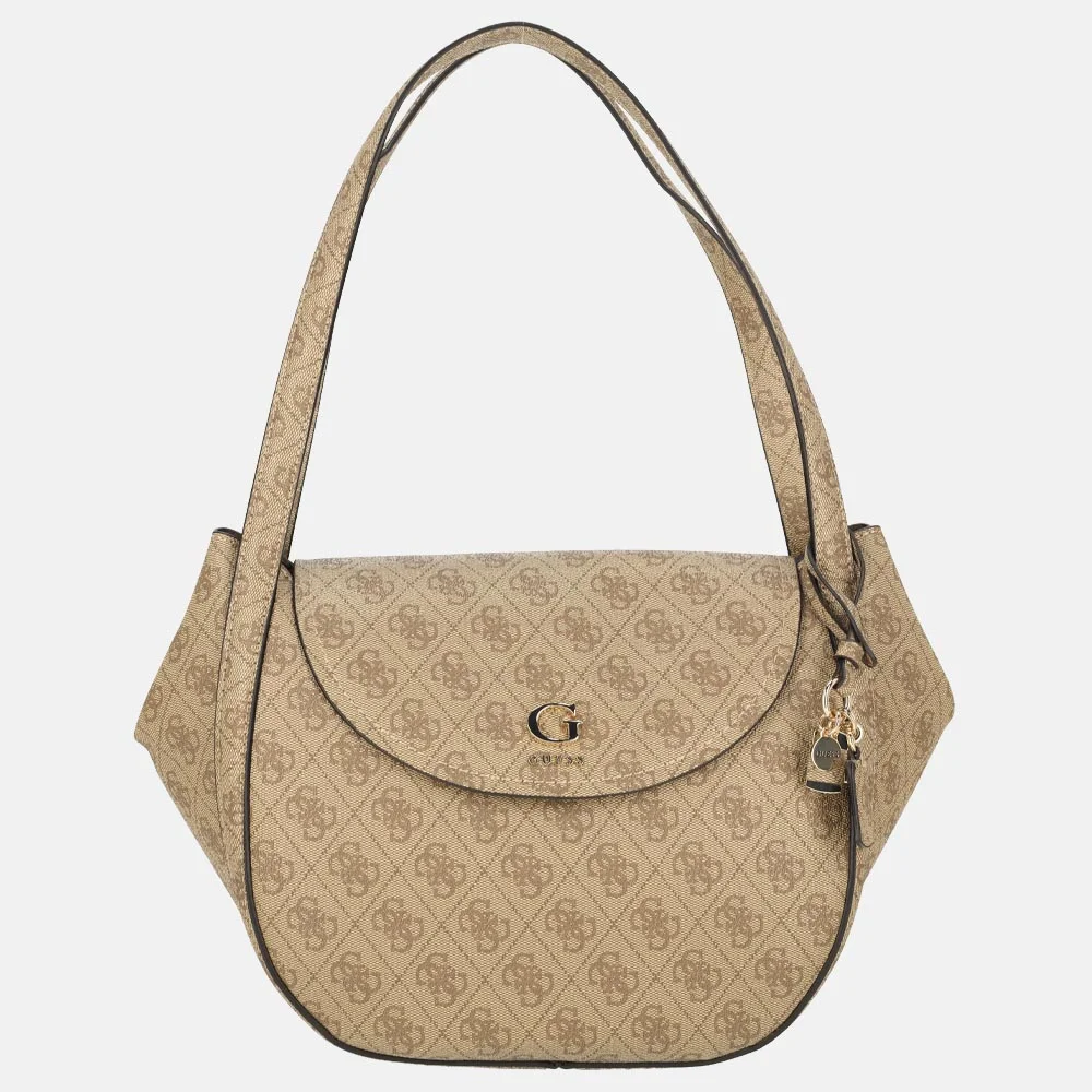 Guess Coleen schoudertas latte logo