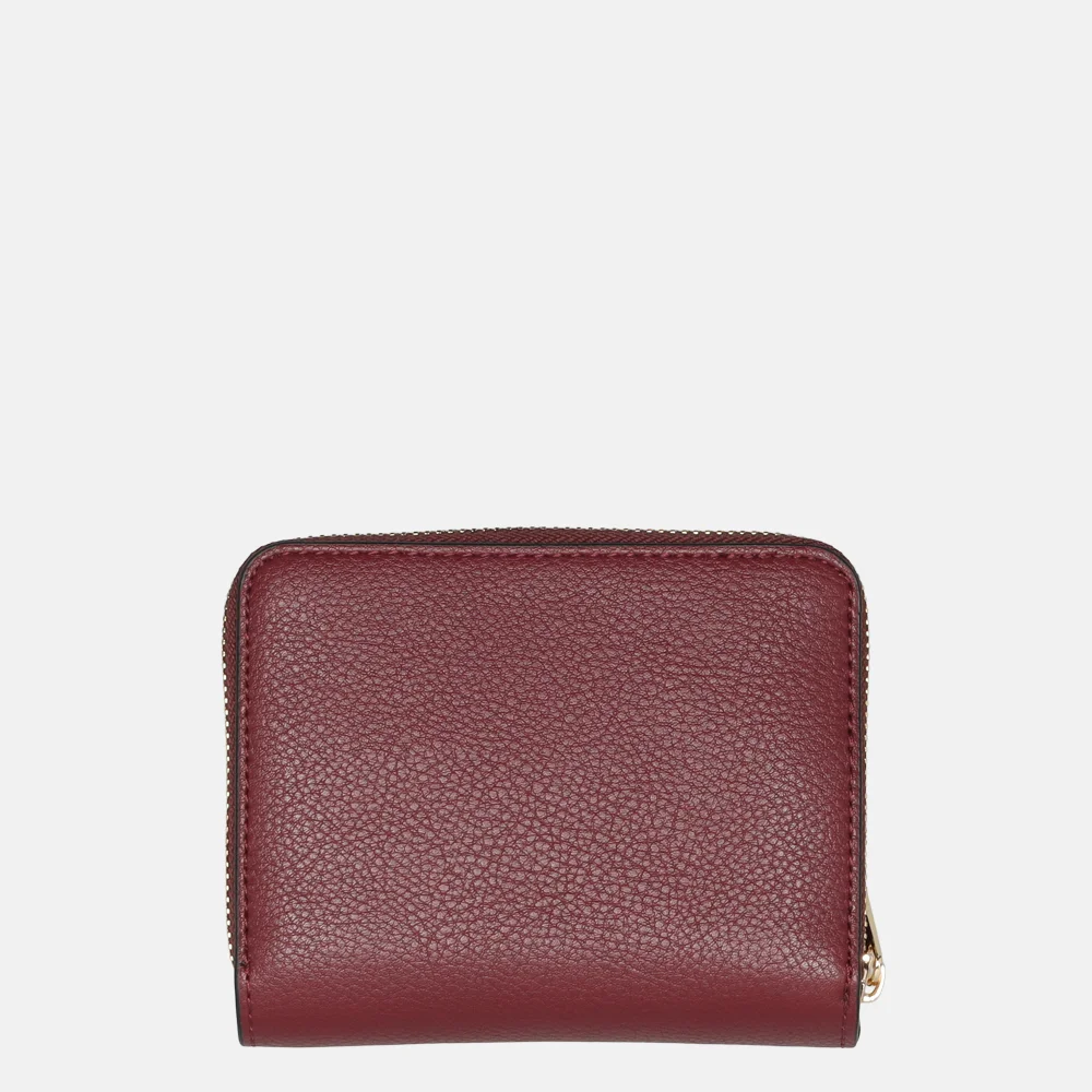 Tommy Hilfiger Icon ziparound met flap portemonnee M velvet maroon bij Duifhuizen