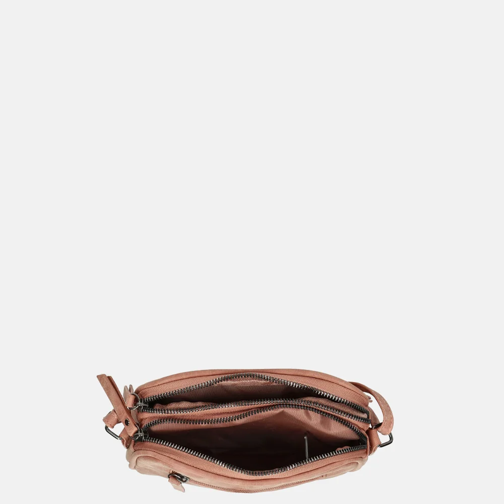 Enrico Benetti Zoë crossbody tas zachtroze bij Duifhuizen
