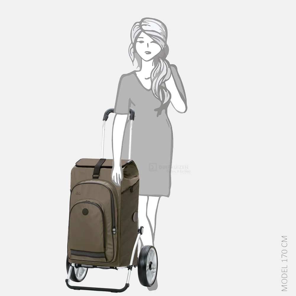 Andersen Royal shopper Hydro 3.0 boodschappentrolley olive bij Duifhuizen