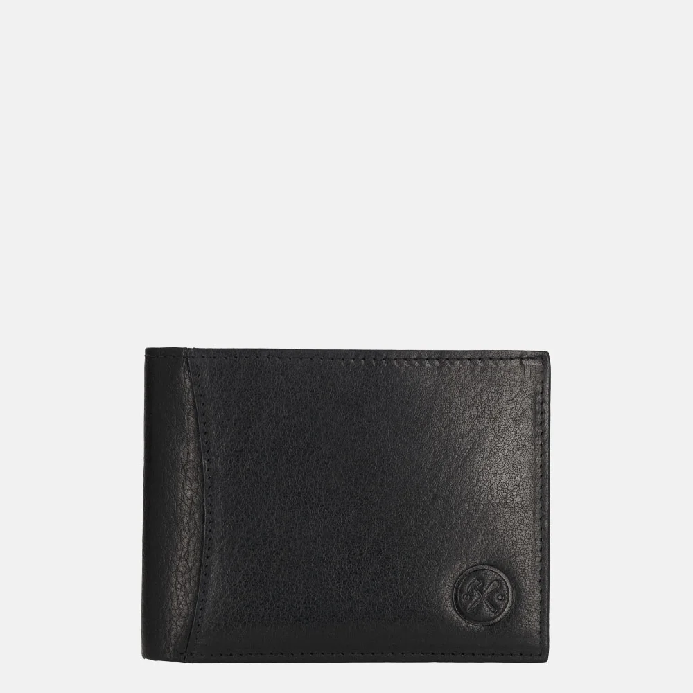 Hide & Stitches billfold zwart bij Duifhuizen