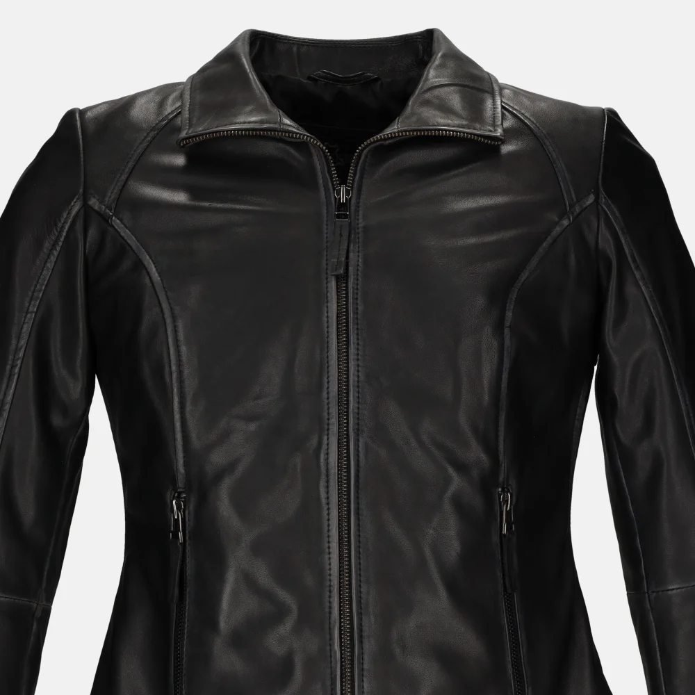 Dekkers Ledermode Richa dames jack zwart bij Duifhuizen