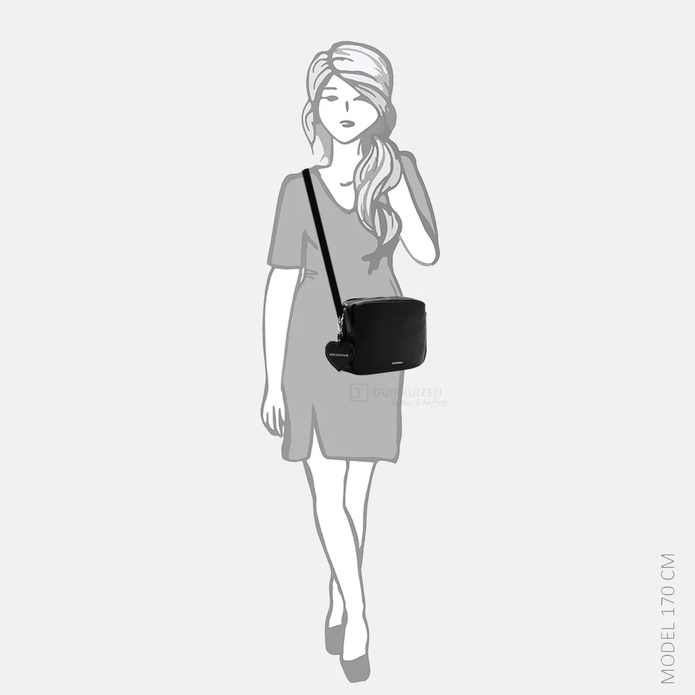 Emily & Noah Enie crossbody tas black bij Duifhuizen