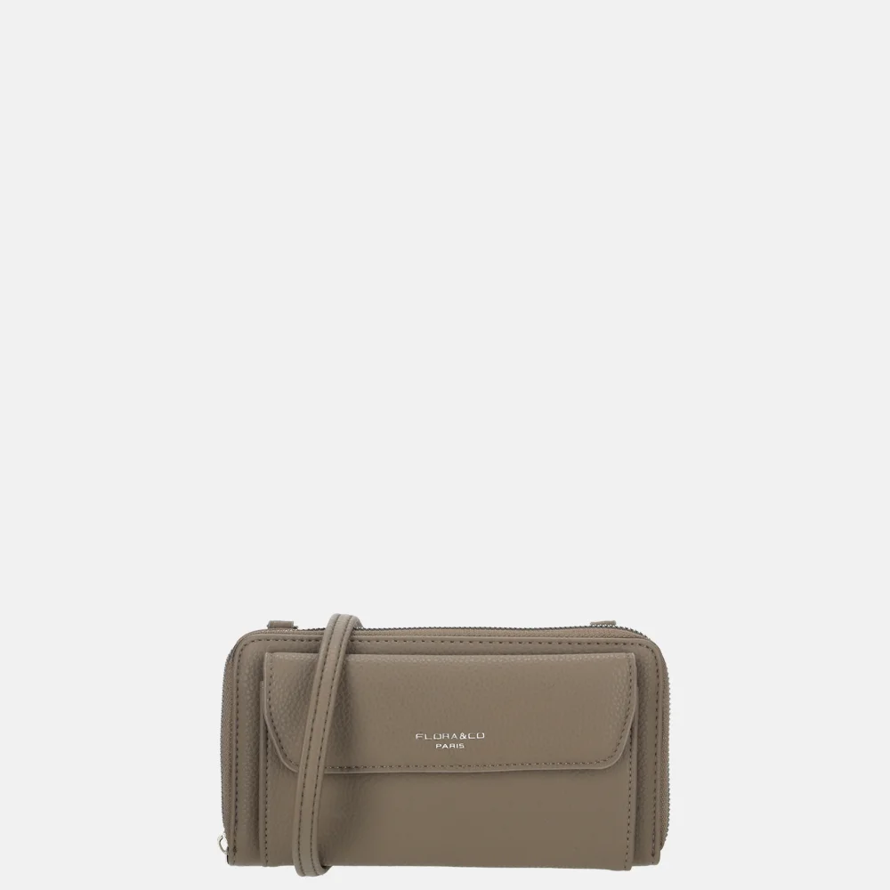 Flora & Co portemonnee/ crossbody tas taupe