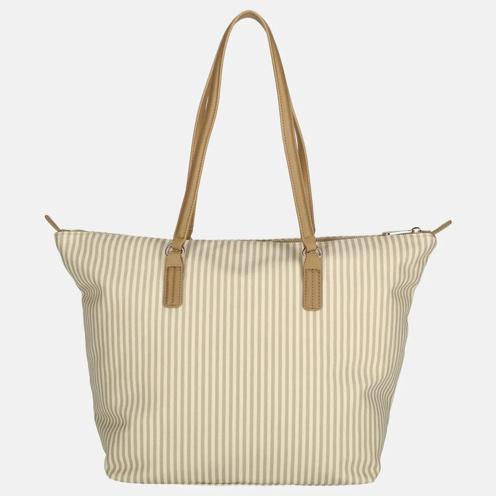 Tommy Hilfiger Poppy Summer tote shopper khaki bij Duifhuizen