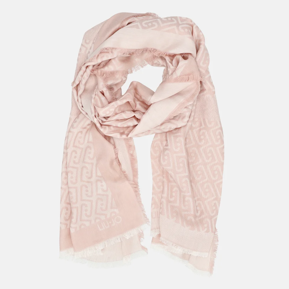 Liu Jo Logo sjaal soft peony bij Duifhuizen