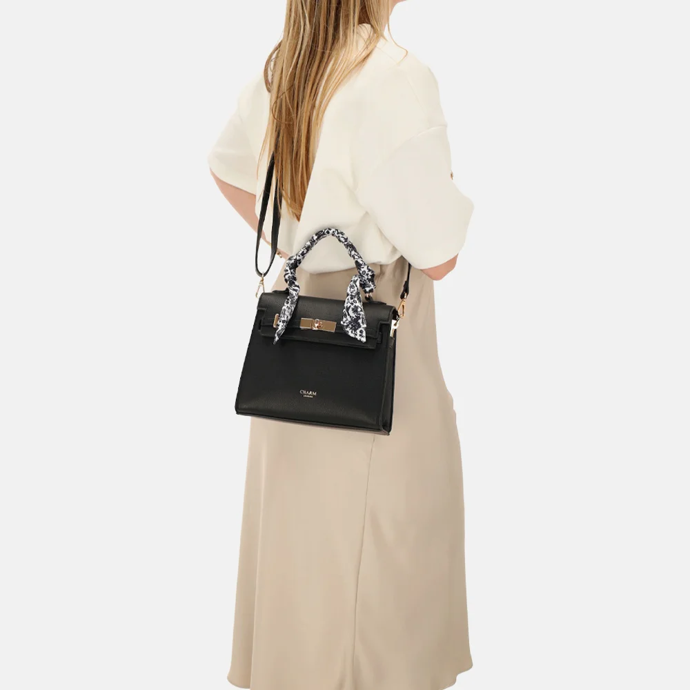Charm London The Hamptons handtas S zwart bij Duifhuizen