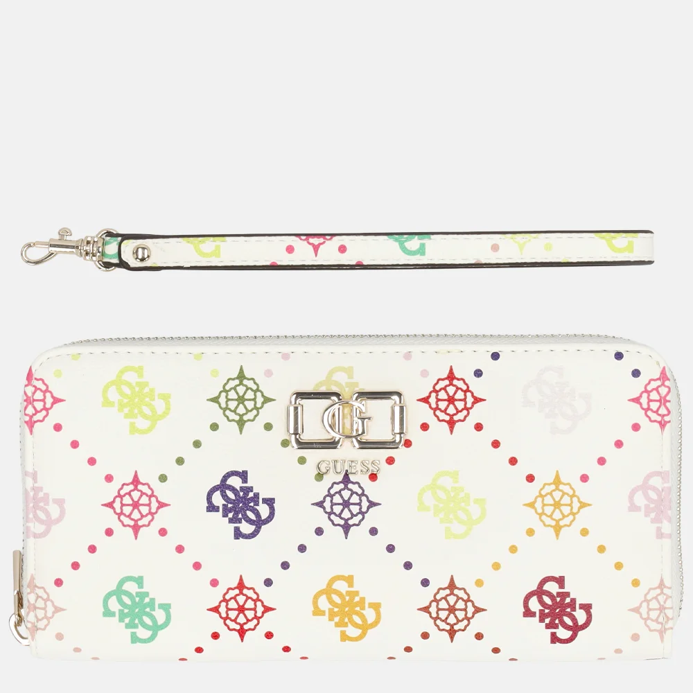Guess Emelie ziparound portemonnee L multi logo bij Duifhuizen
