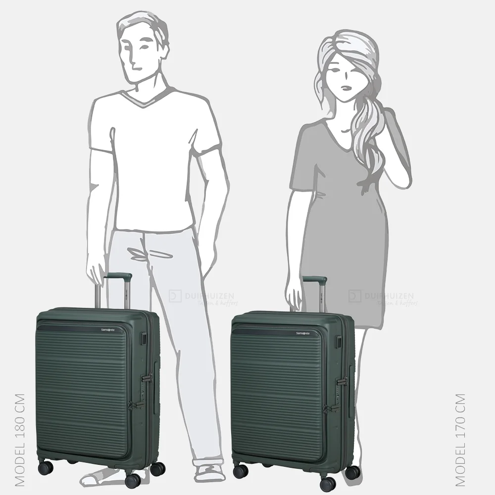 Samsonite Paralux HS Spinner reiskoffer expendable 67 cm olive bij Duifhuizen