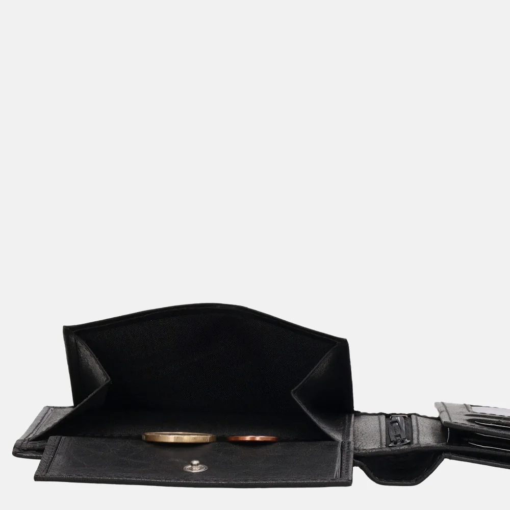 Hide & Stitches billfold zwart bij Duifhuizen
